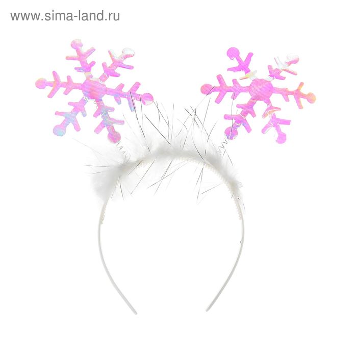 Карнавальный ободок «Снежинки», перелив МИКС - Фото 1