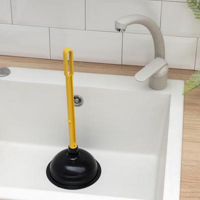 Вантуз с длинной ручкой, d=14.5 см, h=38 см, МИКС