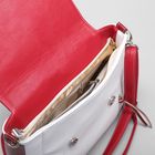 Сумка женская на молнии, 1 отдел, наружный карман, длинный ремень, цвет красный - Фото 5