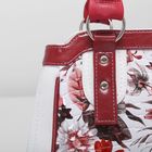 Сумка женская на молнии, 1 отдел с перегородкой, наружный карман, цвет белый/красный - Фото 4