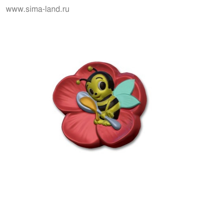 Пластиковая форма для мыла "Веселая пчелка" d=7 см - Фото 1