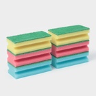 Губка для посуды с чистящим слоем Доляна «Генеральная уборка», 12×6×4 см, 6 шт. - Фото 3