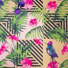 Бумага упаковочная крафтовая «Тропические птички», 50 × 70 см - Фото 2