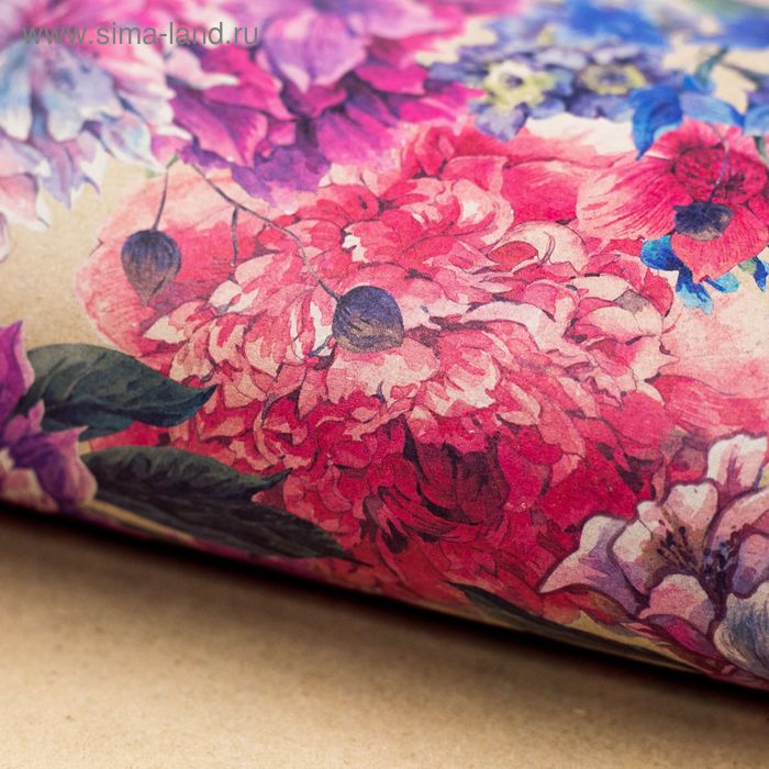 Бумага упаковочная крафтовая «Летний сад», 50 × 70 см - Фото 1