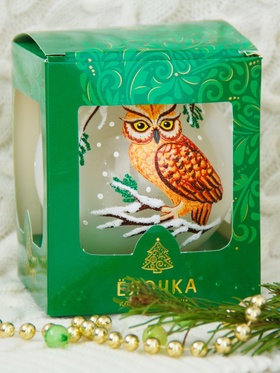 Ёлочный шар «Филин», новогодний, d=9.5 см