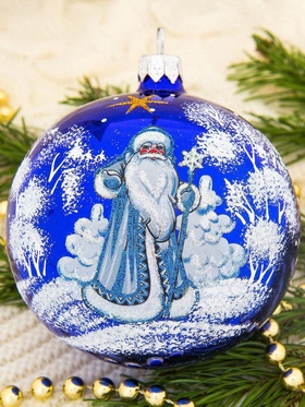 Ёлочный шар «Дед Мороз», новогодний, d=9.5 см, МИКС