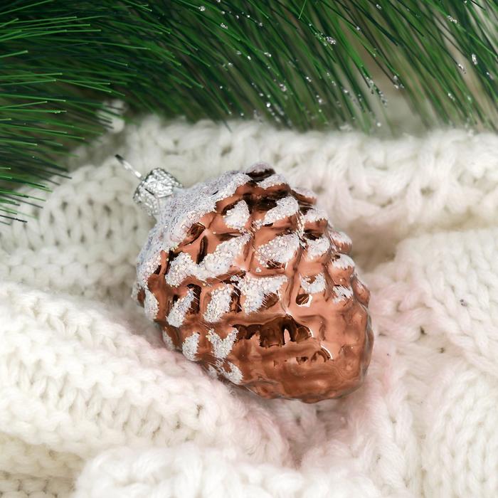 Ёлочная игрушка «Шишка кедровая»-2, h=5.2 см, МИКС - Фото 1