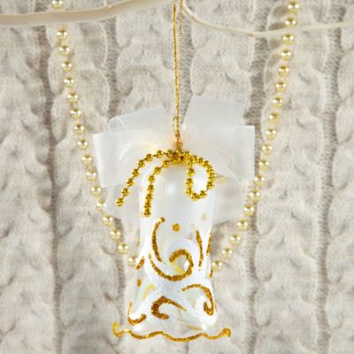 Ёлочная игрушка «Узорный колокольчик» h=8.2 см