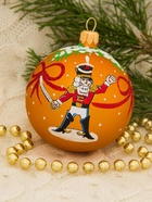 Ёлочные игрушки 4 шт. «Щелкунчик», шары новогодние, d=7.5 см - Фото 3