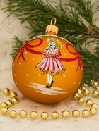 Ёлочные игрушки 4 шт. «Щелкунчик», шары новогодние, d=7.5 см - Фото 4