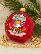 Ёлочные игрушки 4 шт. «Щелкунчик», шары новогодние, d=7.5 см - Фото 5