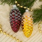 Ёлочные игрушки «Сосновый бор» (набор 6 шт.) d=8 см - Фото 3