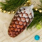 Ёлочные игрушки «Шишки сосновые» микс, (набор 6 шт.) h=9 см - Фото 4
