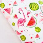Бумага упаковочная глянцевая "Розовый фламинго", 70 х 100 см - Фото 1
