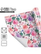 Бумага упаковочная глянцевая «Летние цветы», 70 х 100 см - Фото 1