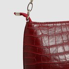 Сумка женская на молнии, 1 отдел, наружный карман, длинный ремень, цвет красный - Фото 4