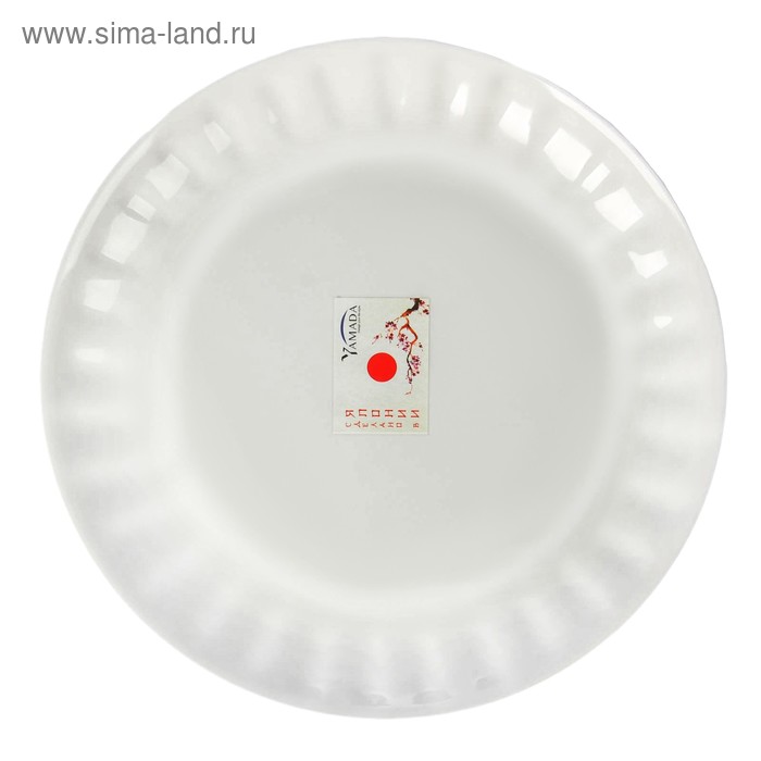Тарелка для СВЧ 25 см, плоская, цвет белый - Фото 1