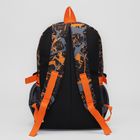Рюкзак молодёжный на молнии, 2 отдела, 5 наружных карманов, цвет серый/оранжевый - Фото 3
