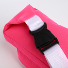 Поясная сумка на молнии, наружный карман, цвет розовый - Фото 4