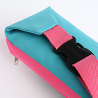 Поясная сумка на молнии, наружный карман, цвет розовый/бирюзовый - фото 9301505