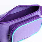 Поясная сумка на молнии, наружный карман, цвет сиреневый - Фото 5