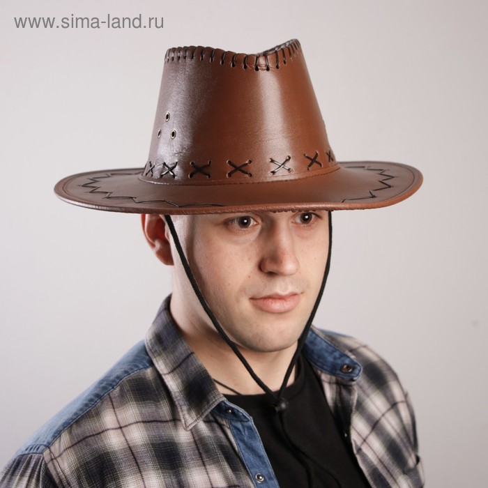Шляпа «Ковбой», цвета МИКС - Фото 1