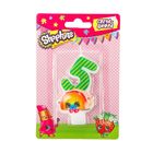 Свеча для торта цифра "Shopkins" зелёная "5" - Фото 1