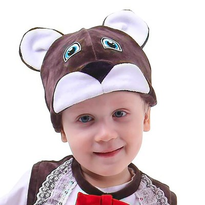 Карнавальная шапка «Медведь», велюр, хлопок, р. 52-57, цвета МИКС (оттенки коричневого)