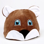 Карнавальная шапка «Медведь», велюр, хлопок, р. 52-57, цвета МИКС (оттенки коричневого) 2339147