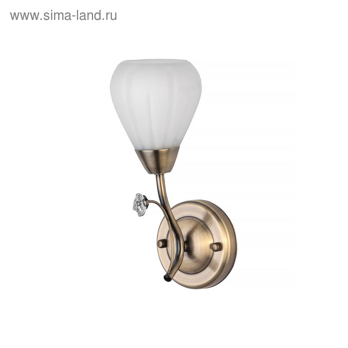 Бра "Лорин" 1 лампа E14 60Вт  античная латунь 11х28 см. - Фото 1