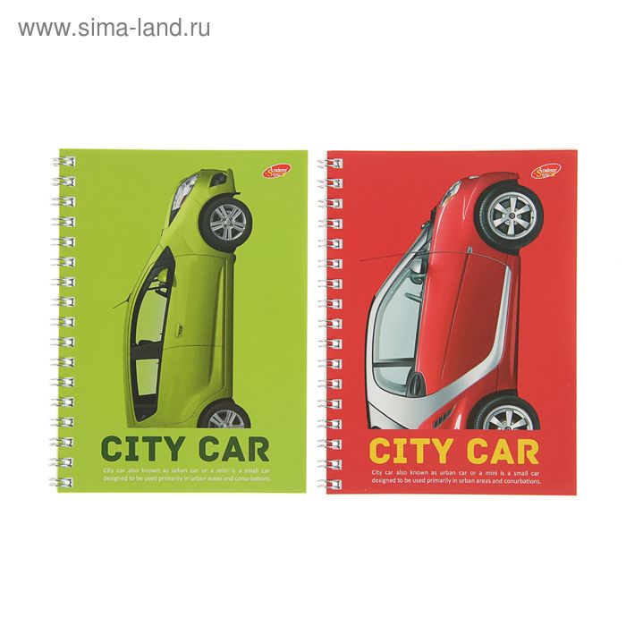 Записная книжка А6, 50 листов на гребне City Car, ВД-лак, МИКС - Фото 1