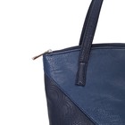 Сумка женская на молнии, 1 отдел, наружный карман, цвет синий - Фото 4