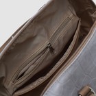Сумка женская на молнии, 1 отдел, наружный карман, цвет серый/бежевый - Фото 5