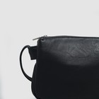 Сумка женская на молнии, 3 отдела, наружный карман, регулируемый ремень, цвет чёрный - Фото 4