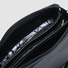 Сумка женская на молнии, 3 отдела, наружный карман, регулируемый ремень, цвет чёрный - Фото 5