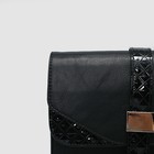 Сумка женская на молнии, 1 отдел, наружный карман, регулируемый ремень, цвет чёрный - Фото 4