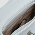 Сумка женская на клапане, 1 отдел, наружный карман, регулируемый ремень, цвет чёрный/белый - Фото 5