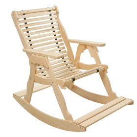 Кресло-качалка на ленте, 70×130×120см, из липы, 