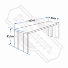 Лавка деревянная, 100×40×43.5 см, липа, «Добропаровъ» - Фото 2