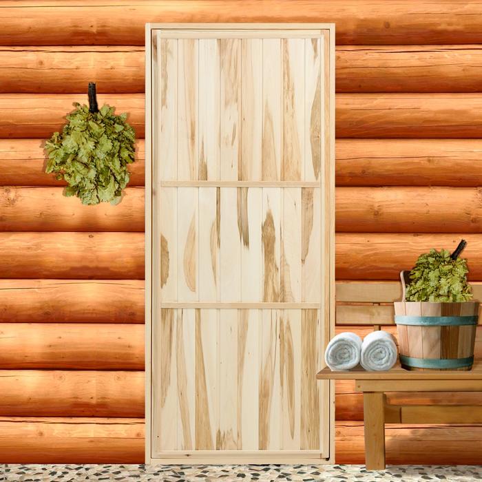 Дверь для бани и сауны "Эконом", ЛИПА 180×80см - Фото 1