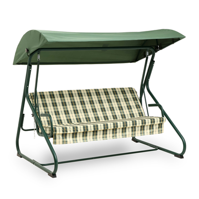 Качели садовые «Колорадо», 209×136×177 см, максимальная нагрузка 300 кг, зелёные