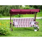 Качели садовые «Борнео», 226×136×165 см, максимальная нагрузка 350 кг, цвет винный - Фото 2