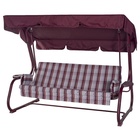 Качели садовые «Борнео», 226×136×165 см, максимальная нагрузка 350 кг, цвет винный - Фото 5