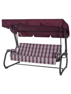 Качели садовые «Борнео», 226×136×165 см, максимальная нагрузка 350 кг, цвет винный - Фото 7