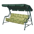 Качели садовые «Карибы», 209×142×155 см, максимальная нагрузка 300 кг, зелёные - Фото 4