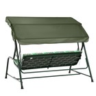 Качели садовые «Карибы», 210×142×155 см, максимальная нагрузка 300 кг, зелёные - Фото 7