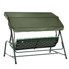 Качели садовые «Карибы», 209×142×155 см, максимальная нагрузка 300 кг, зелёные  (артикул 2563721)  большой выбор товаров оптом и в розницу по низким ценам с доставкой