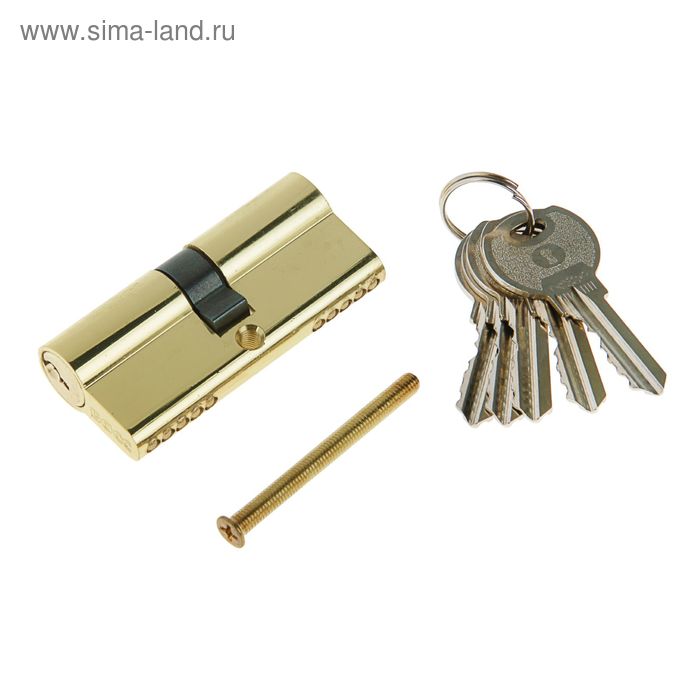 Цилиндровый механизм N70 РB, английский ключ, цвет золото - Фото 1