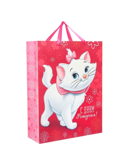 Пакет подарочный «С днём рождения!», 31×40×11 см, упаковка, Коты Аристократы