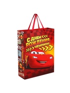 Пакет подарочный «С днём рождения!», 23×27×11.5 см, упаковка, Тачки - Фото 2